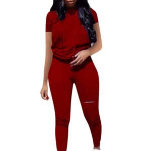 Women Sports Short & Pullover Hoodie Sweatsuit